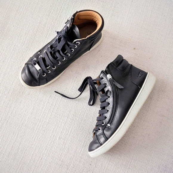 UGG Leather Olive Black High-Top Sneakers - Picture 2 of 8